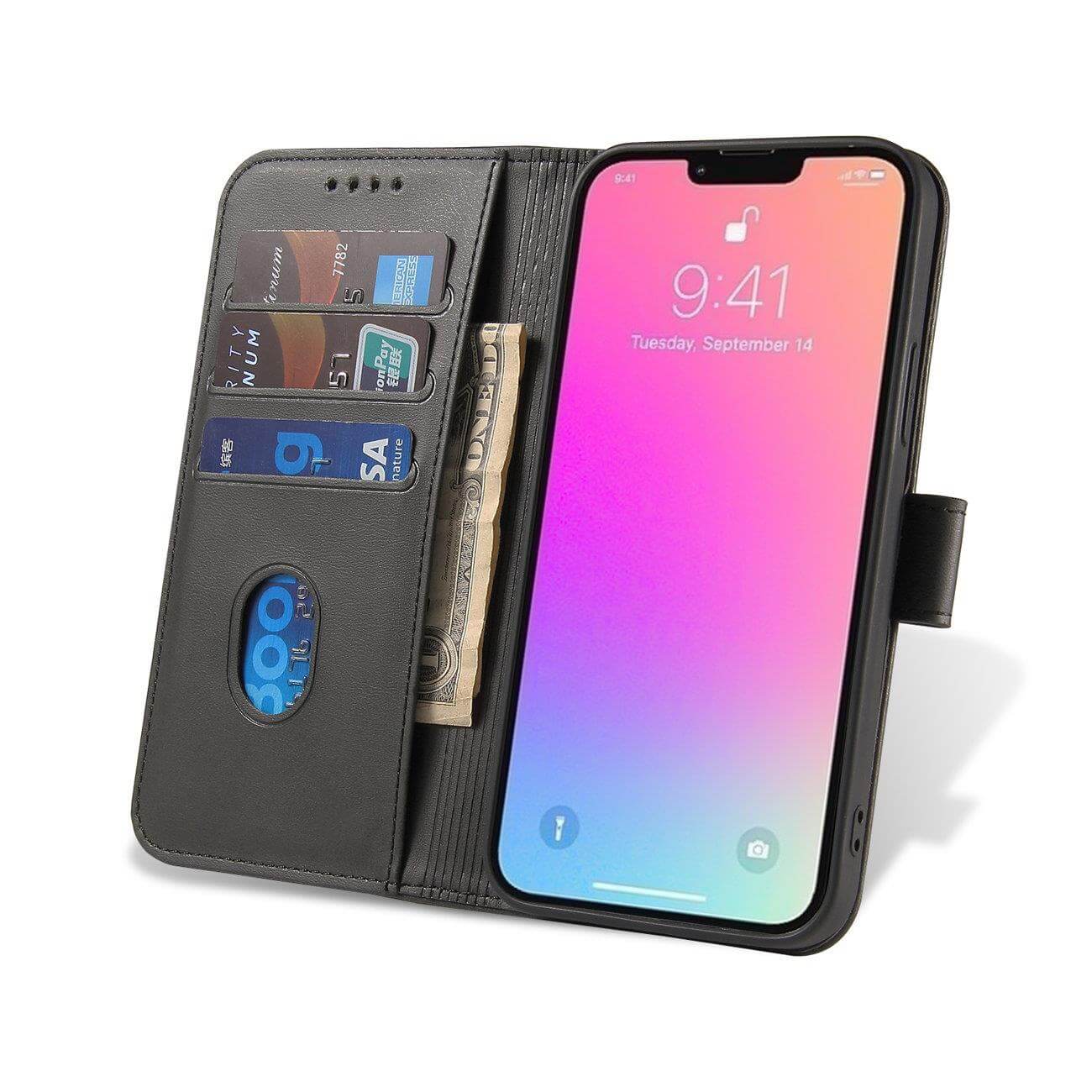 OEM Samsung Galaxy A54 5G Θήκη Πορτοφόλι Stand από Δερματίνη - Black