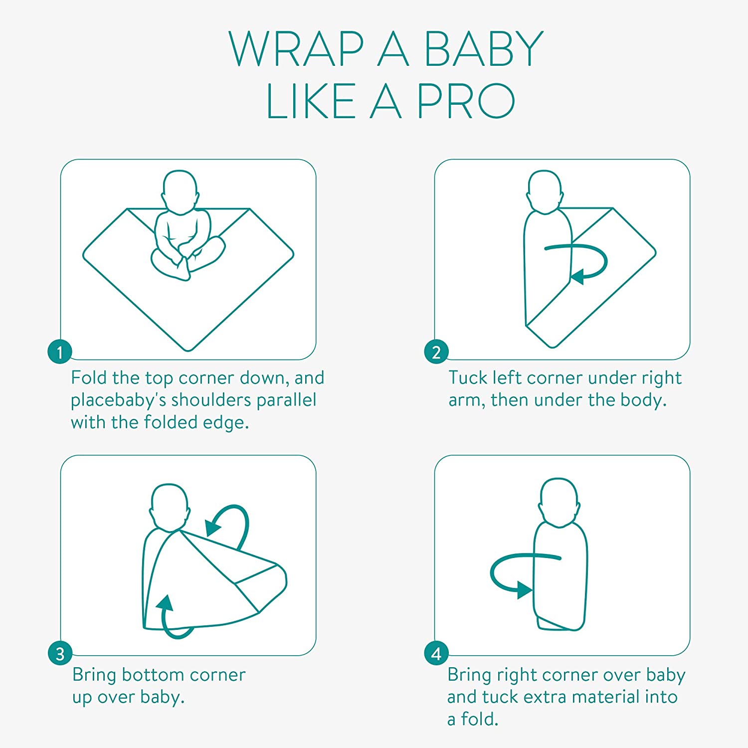 Navaris Σετ με 4 Πάνες Αγκαλιάς από Μουσελίνα για Μωρά - 80 x 80 cm - Design Clouds - 51484.01