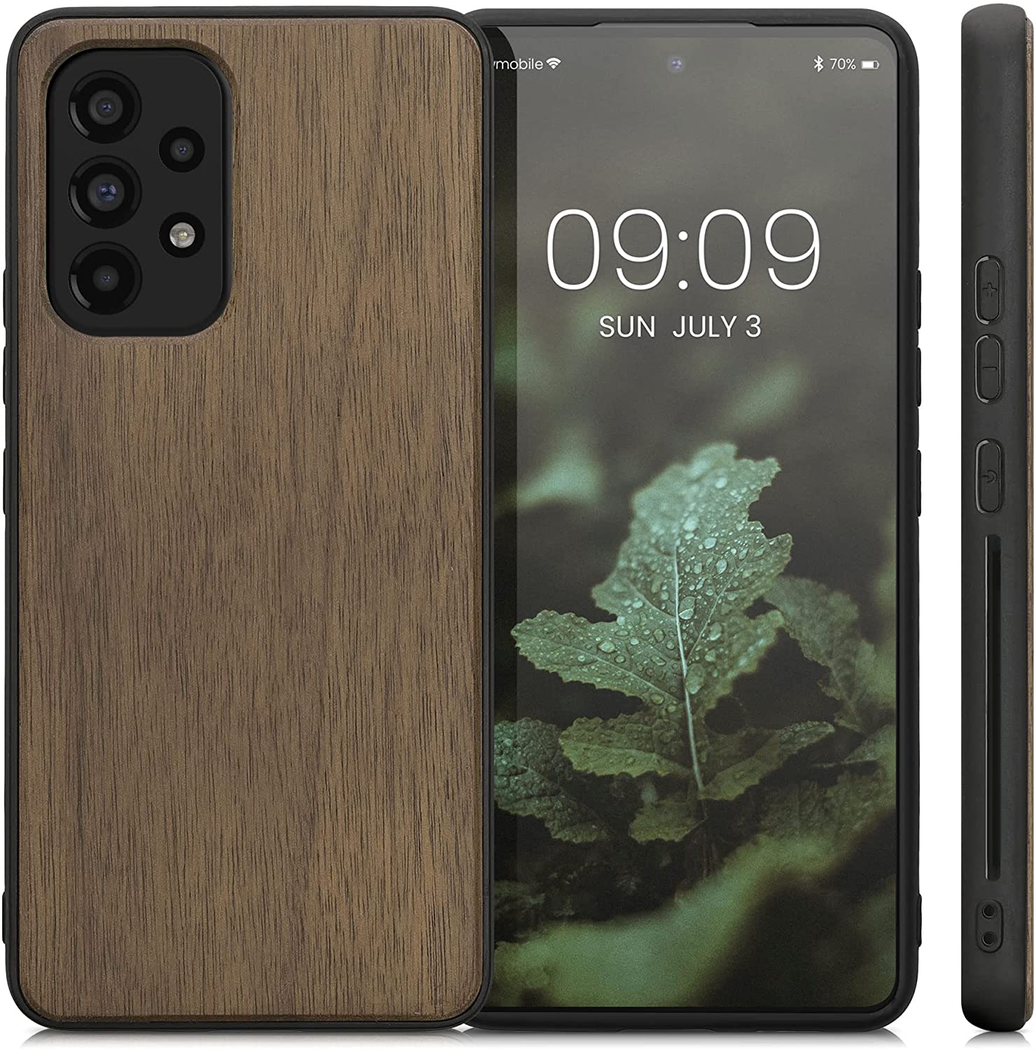 KW Samsung Galaxy A53 5G Θήκη από Φυσικό Ξύλο - Dark Brown - 57997.18