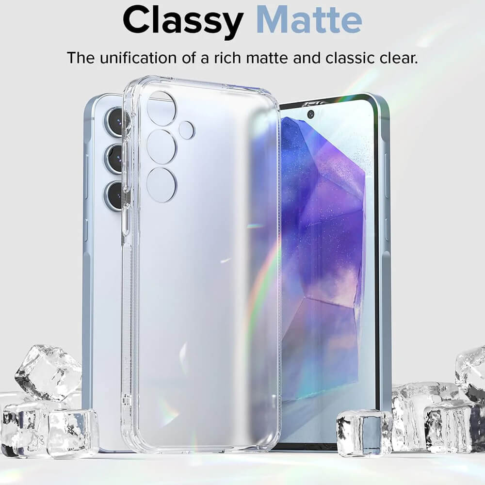 Ringke Samsung Galaxy A55 5G - Fusion - Σκληρή Θήκη με Πλαίσιο Σιλικόνης - Matte Clear