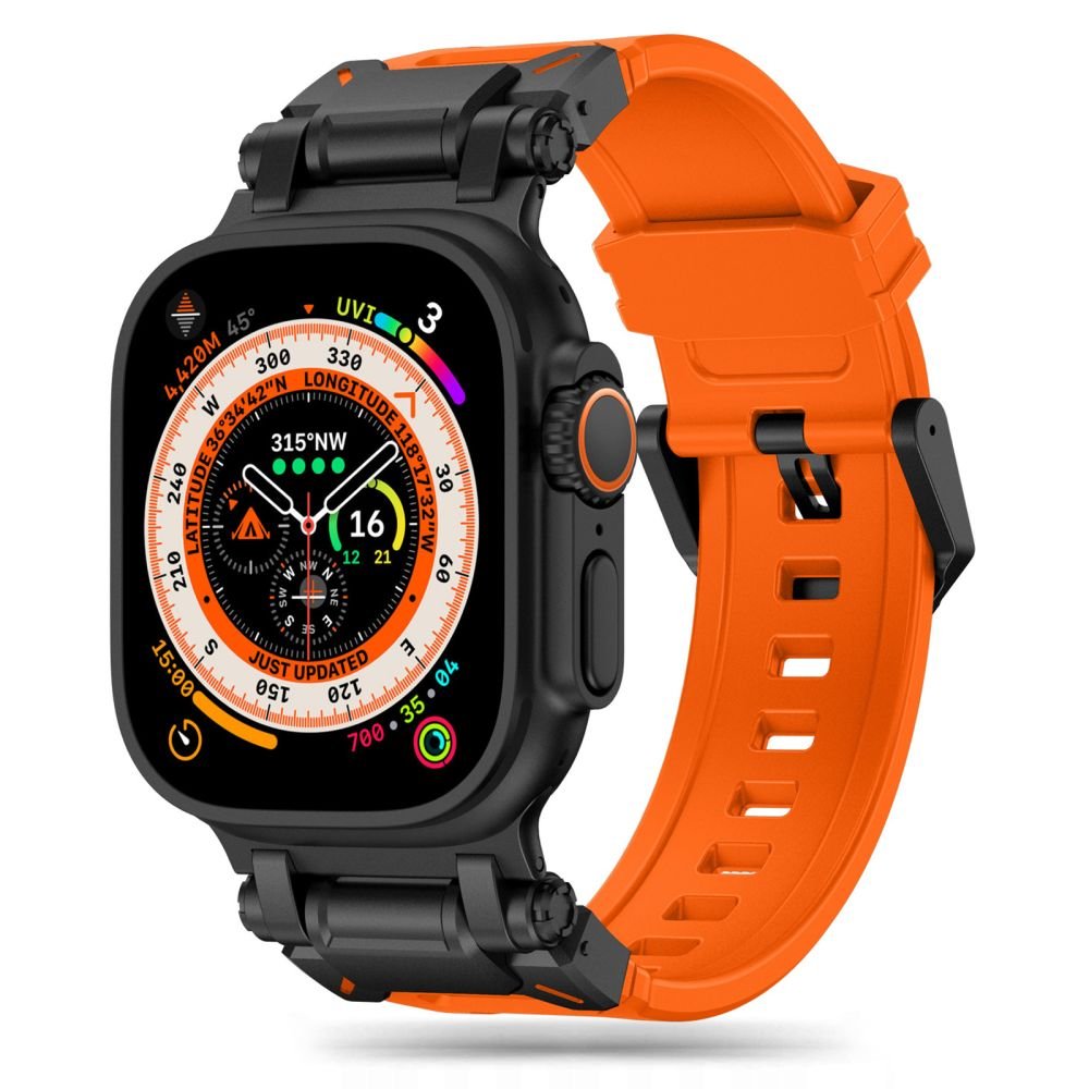 Tech - Protect Λουράκι Apple Watch 4/5/6/7/8/9/10/11 - SE (1/2/3) - ULTRA (1/2/3) - 44/45/46/49mm Delta Pro Λαστιχένιο - Orange / Black