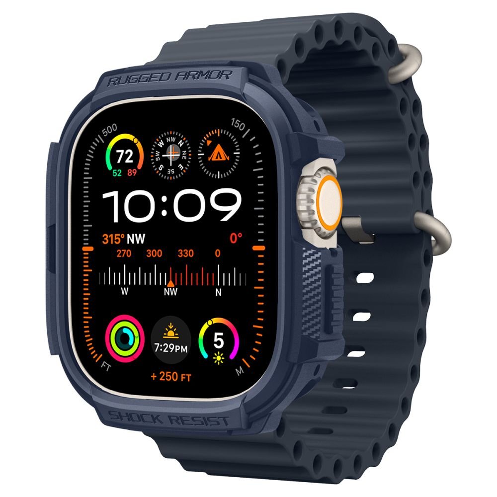 Spigen Θήκη Apple Watch Ultra (1/2/3) - 49mm Rugged Armor - Navy Blue