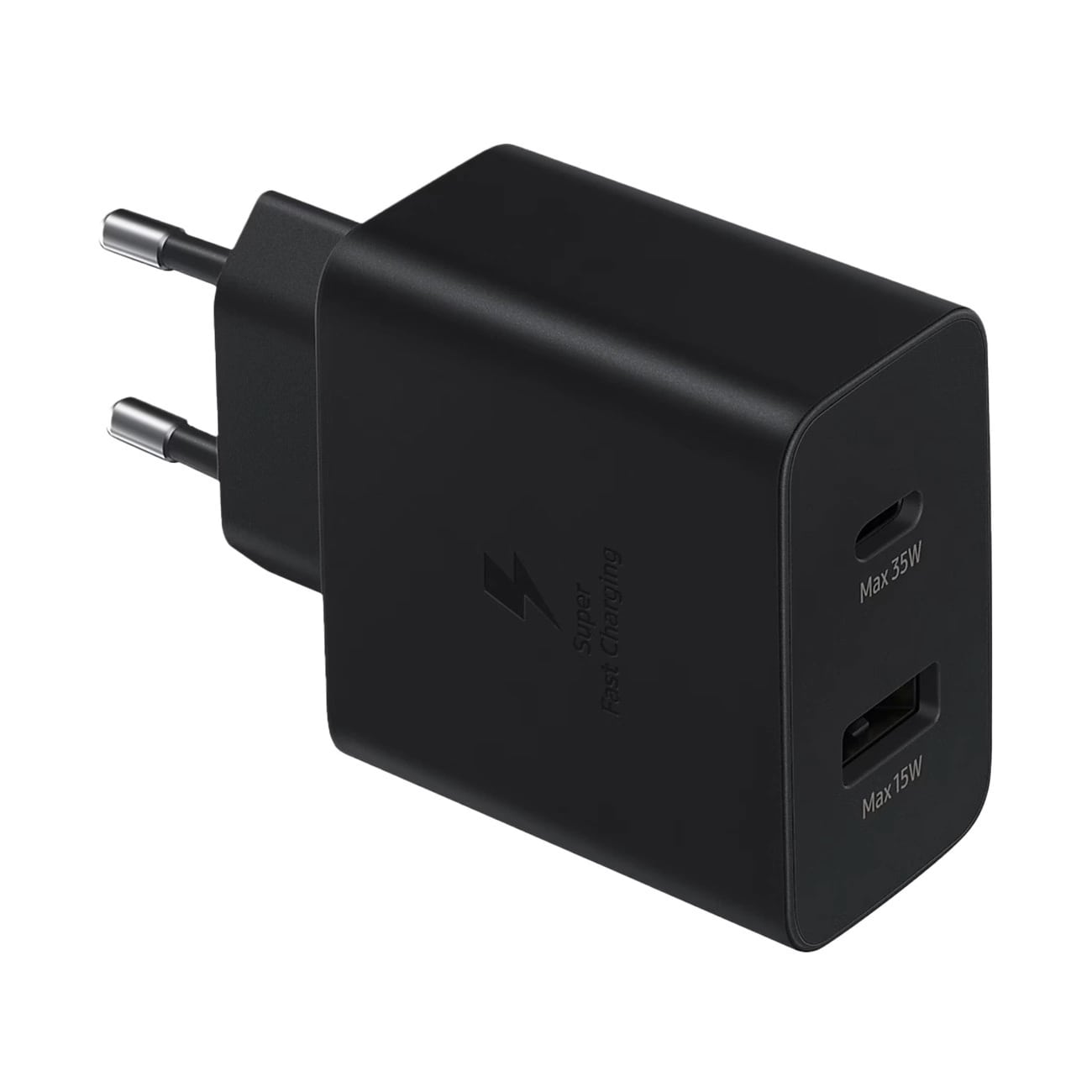 Samsung 35W Οικιακός Φορτιστής Γρήγορης Φόρτισης με 1 Θύρα USB και 1 Θύρα Type - C - Black - EP - TA220NBEGEU