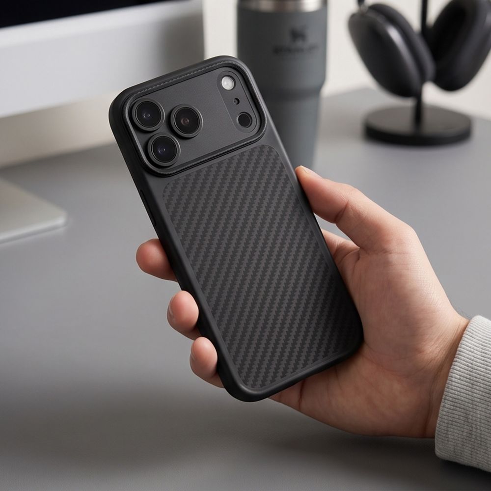 Tech-Protect iPhone 18 Pro / iPhone 17 Pro - Σκληρή Θήκη με Πλαίσιο Σιλικόνης MagSafe - MagCam - Carbon Black
