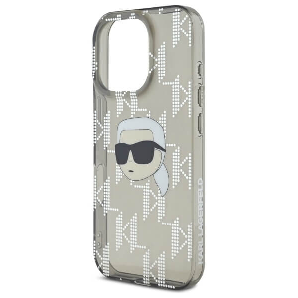 Karl Lagerfeld iPhone 16 Pro Max - IML Karl Head Electroplated - Σκληρή Θήκη με Πλαίσιο Σιλικόνης - Black - KLHCP16XHKLPKHK