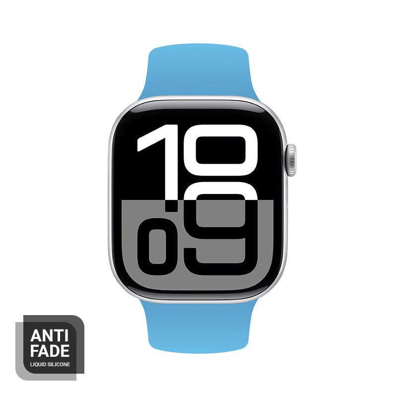 Crong Λουράκι Apple Watch 2/3/4/5/6/7/8/9/10/11 - SE (1/2/3) - 38/40/41/42mm Σιλικόνης - Liquid Strap - Blue