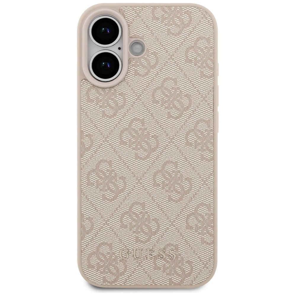 Guess iPhone 17 - 4G Classic - Σκληρή Θήκη με Πλαίσιο Σιλικόνης και Επένδυση Συνθετικού Δέρματος - Pink - GUHCP17SG4GFPI