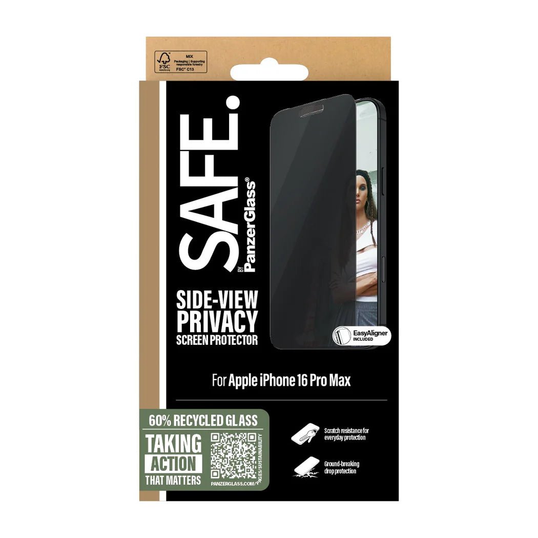 Safe by PanzerGlass iPhone 16 Pro Max Privacy Ultra - Wide Fit Full Screen Αντιχαρακτικό Γυαλί Οθόνης - Black - SAFEP95878