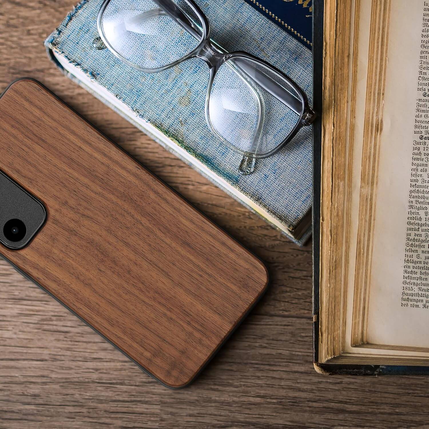 KW Samsung Galaxy A35 5G Θήκη από Φυσικό Ξύλο - Dark Brown