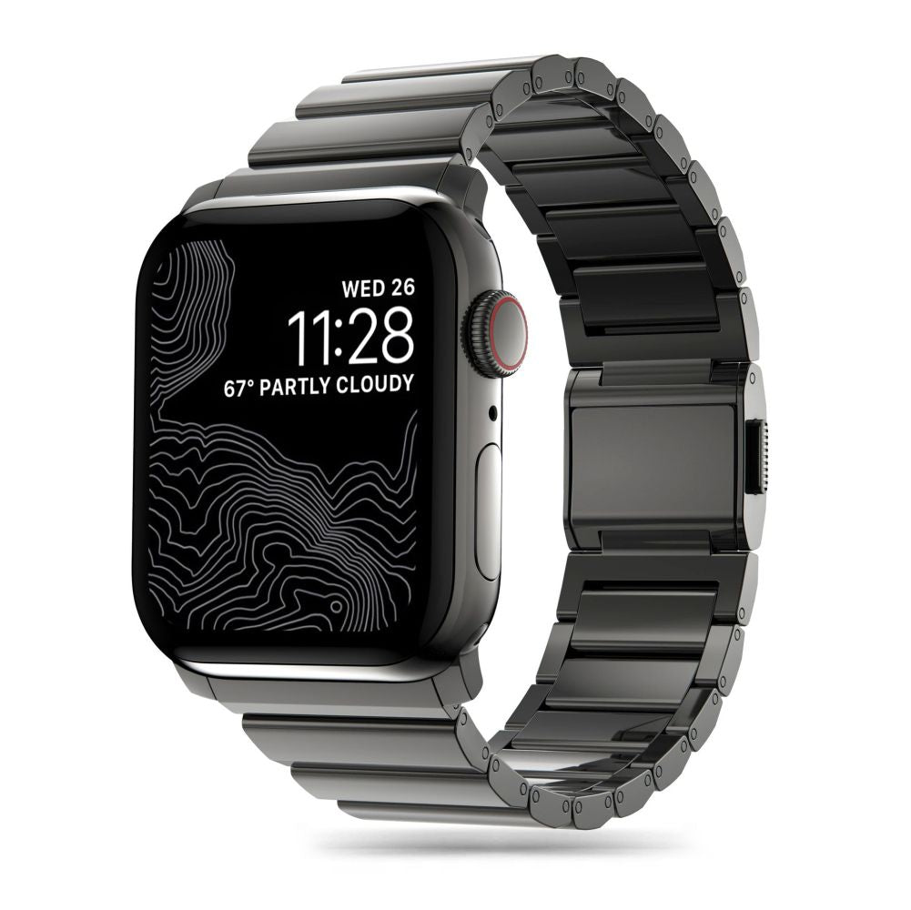 Tech - Protect Λουράκι Apple Watch 8/9/10/11 - SE (1/2/3) - Ultra (1/2/3) – 44/45/46/49mm SteelBand από Ανοξείδωτο Ατσάλι - Black