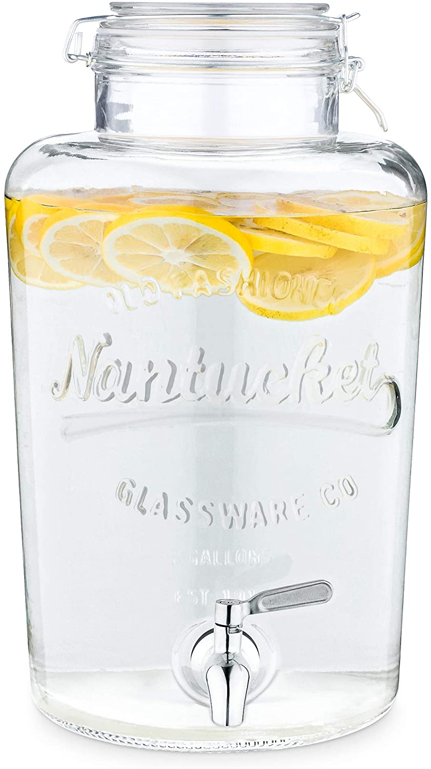 Navaris Drinks Dispenser Γυάλινος Διανεμητής Ποτού - 8L - Διάφανο - 51379.01