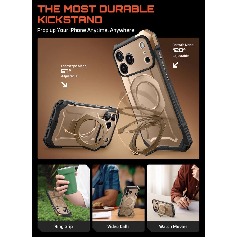 Supcase iPhone 17 Pro Max - UB Grip Mag - Σκληρή Θήκη με MagSafe και Stand - Desert Gold