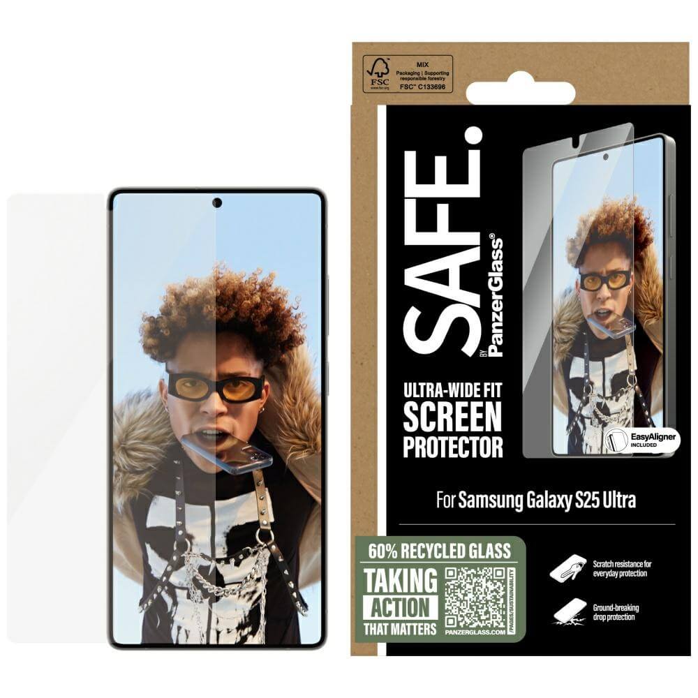 Safe by PanzerGlass Samsung Galaxy S25 Ultra - Ultra - Wide Fit Tempered Glass Αντιχαρακτικό Γυαλί Οθόνης - Διάφανο