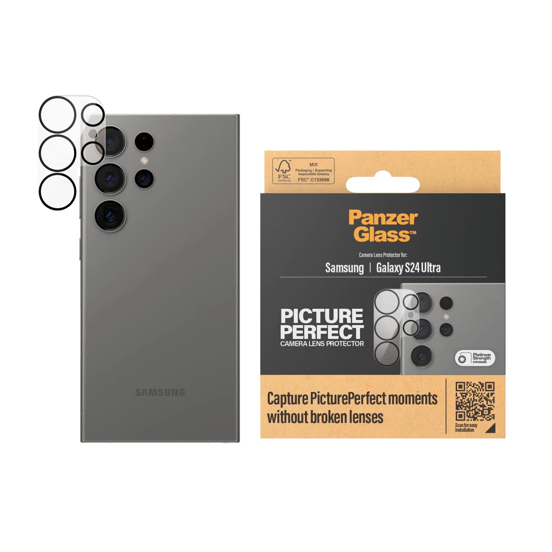 PanzerGlass Samsung Galaxy S24 Ultra Picture Perfect Αντιχαρακτικό Γυαλί για την Κάμερα - Διάφανο