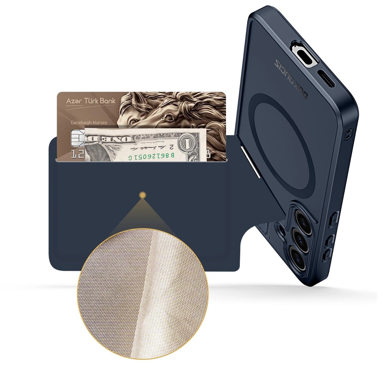 Dux Ducis Samsung Galaxy S24+ Rafi II Mag Anti - RFID Θήκη με Υποδοχή για Κάρτες / Stand και MagSafe - Blue