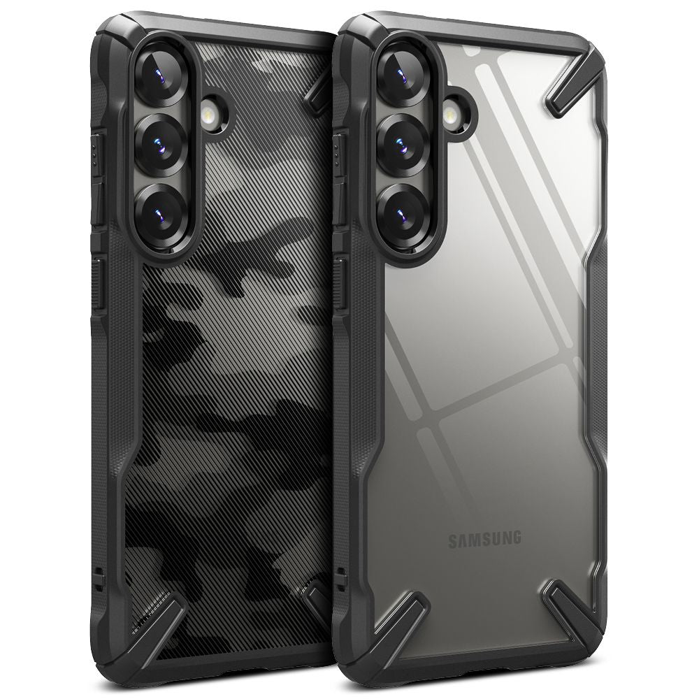 Ringke Samsung Galaxy S25 Fusion X Σκληρή Θήκη με Πλαίσιο Σιλικόνης - Black / Διάφανη
