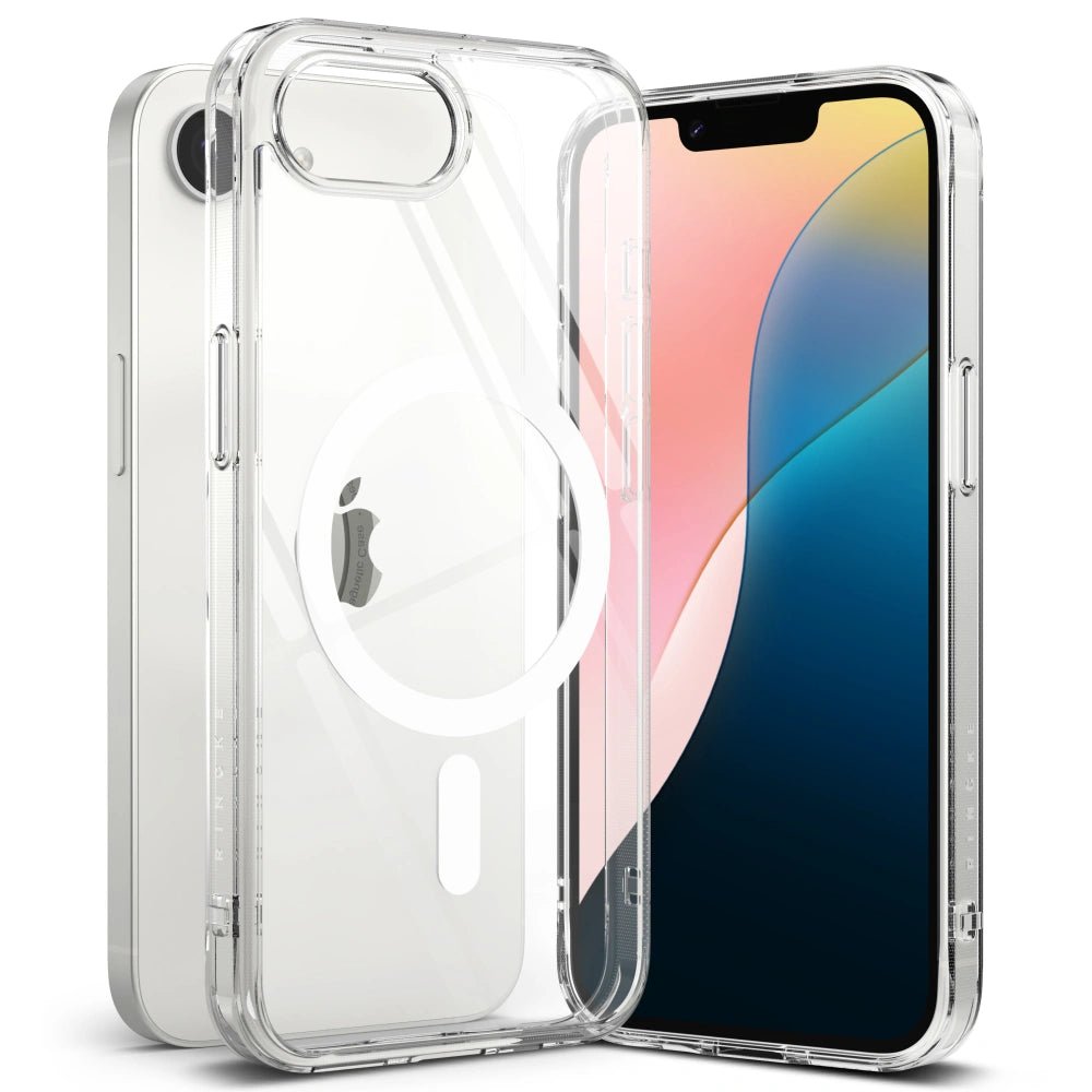 Ringke iPhone 16e Fusion Σκληρή Θήκη με Πλαίσιο Σιλικόνης και MagSafe - Διάφανη