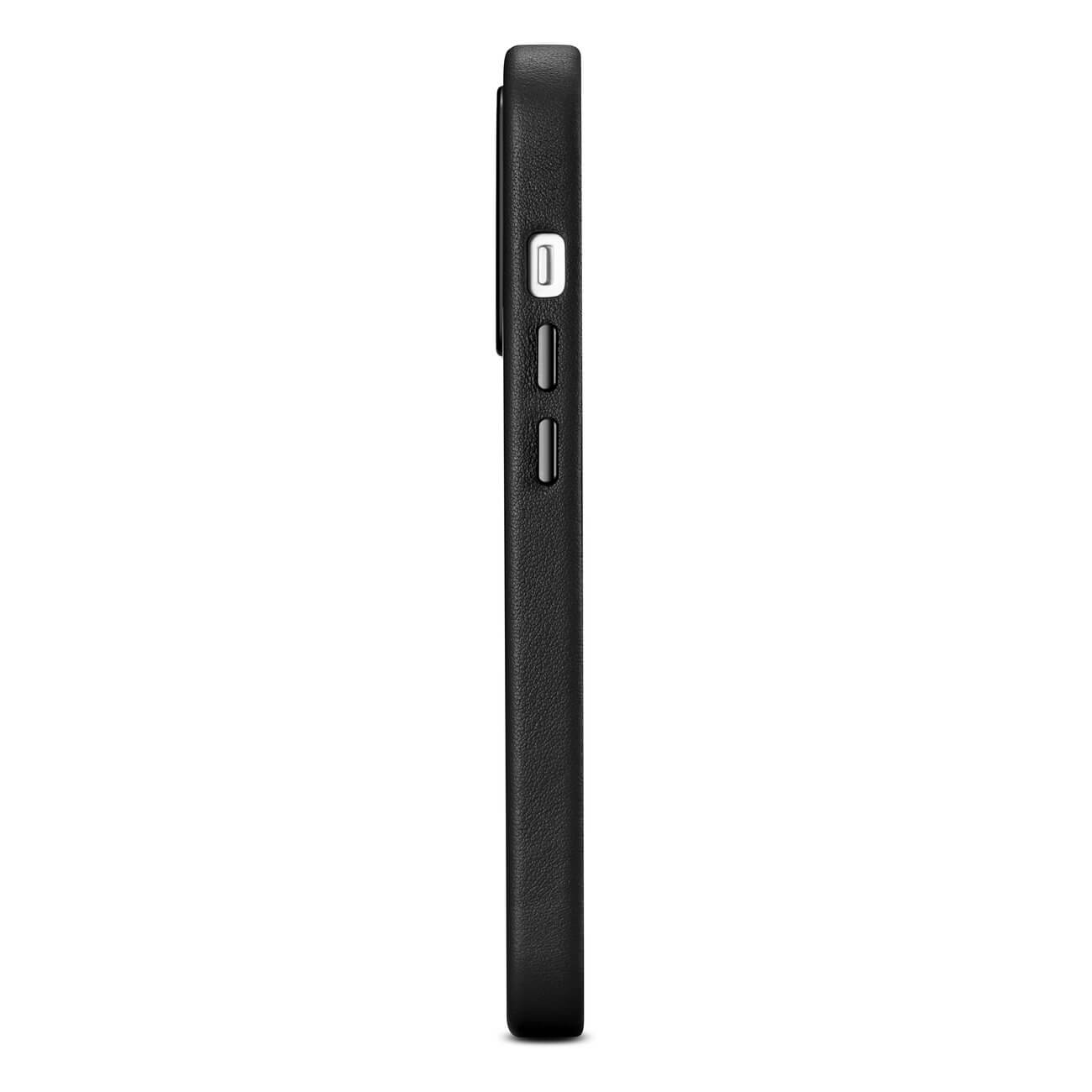 iCarer iPhone 14 Pro Max Cowhide Leather Θήκη από Γνήσιο Δέρμα με MagSafe - Black