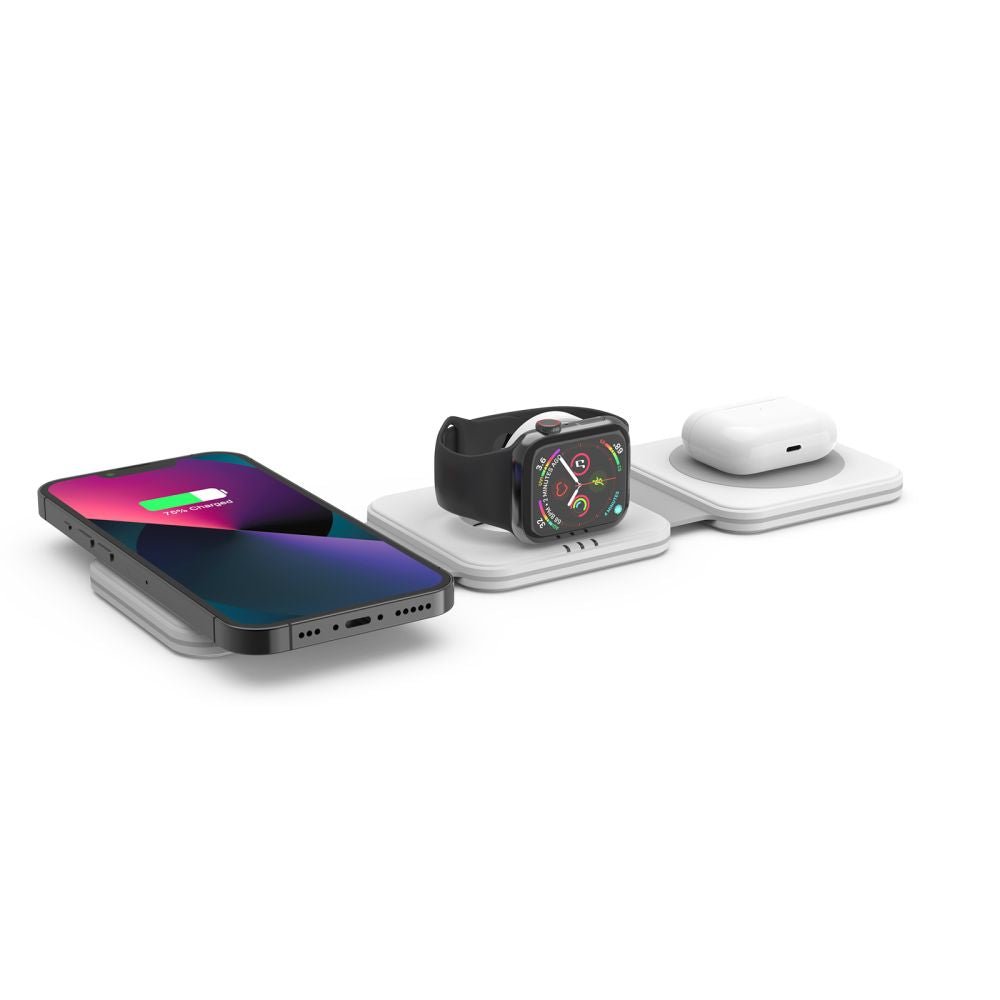 Tech - Protect QI15W - A24 3in1 Ασύρματος Μαγνητικός Φορτιστής MagSafe - White