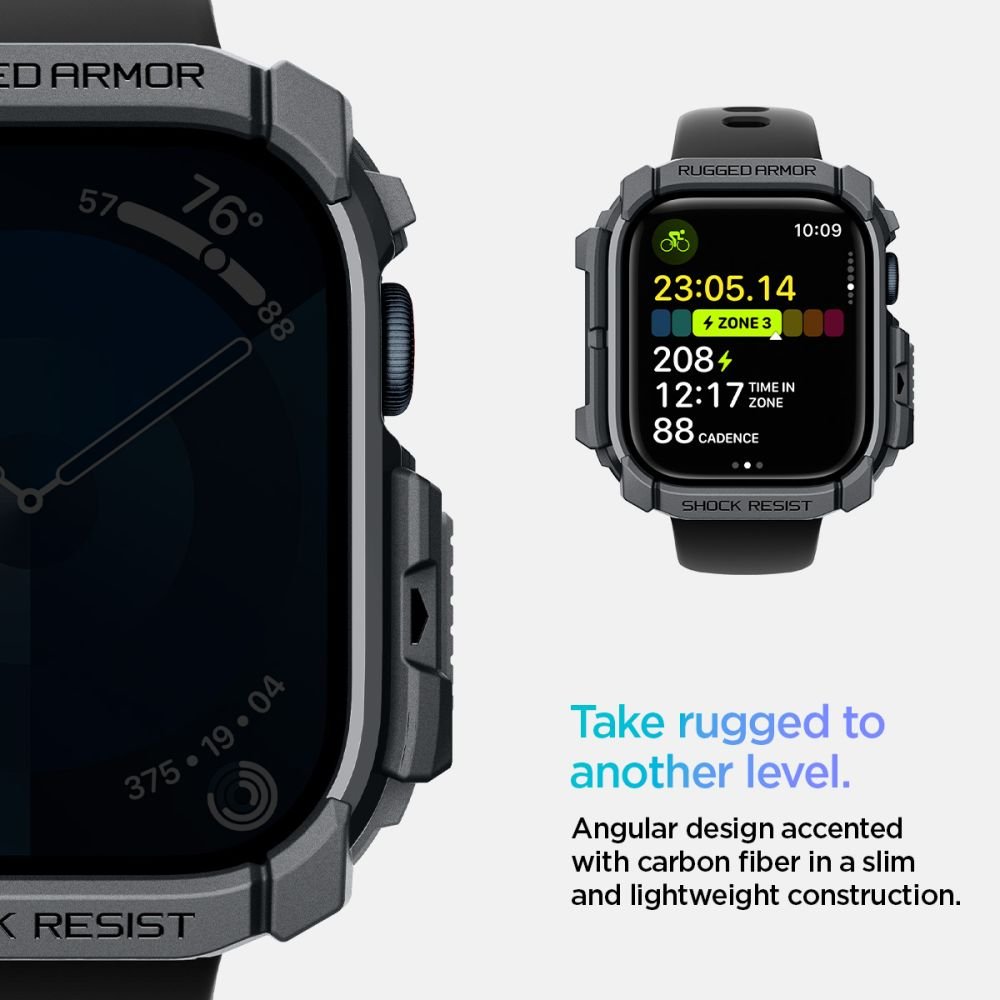 Spigen Θήκη Apple Watch 10/11 - 46mm Rugged Armor - Dark Grey