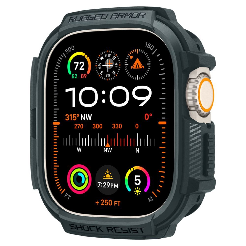 Spigen Θήκη Apple Watch Ultra (1/2/3) - 49mm Rugged Armor - Abyss Green