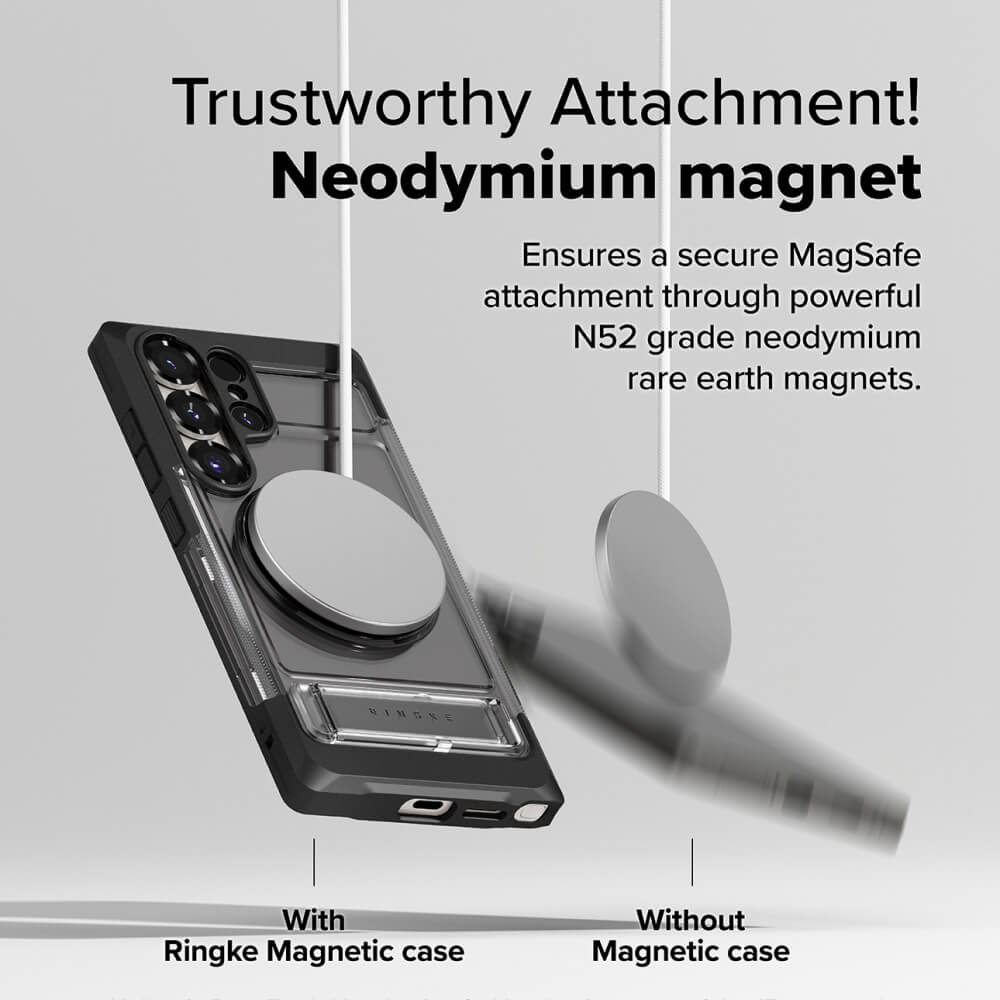 Ringke Samsung Galaxy S25 Ultra UX Magnetic MagSafe Σκληρή Θήκη με Πλαίσιο Σιλικόνης - Διάφανη