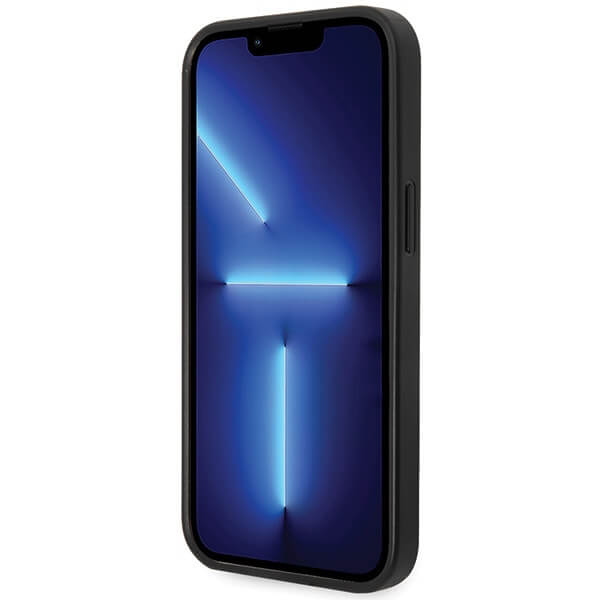 Guess iPhone 15 Plus / 14 Plus - 4G Big Metal Logo Θήκη με Επένδυση Συνθετικού Δέρματος - Grey - GUHCP15M4GMGGR
