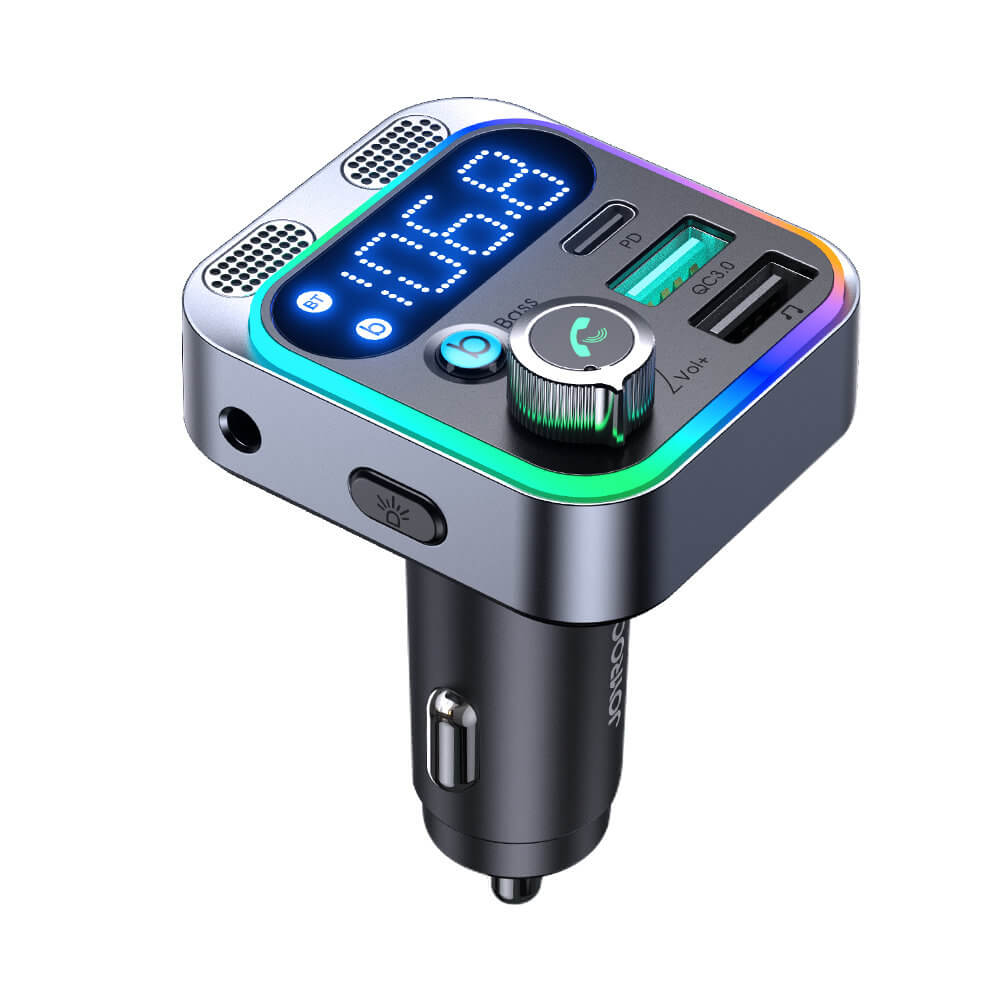 Joyroom JR - CL16 Bluetooth 5.0 FM Transmitter για Αναπαραγωγή Μουσικής / Κλήσεις / Φόρτιση Κινητών στο Αυτοκίνητο 48W - Black