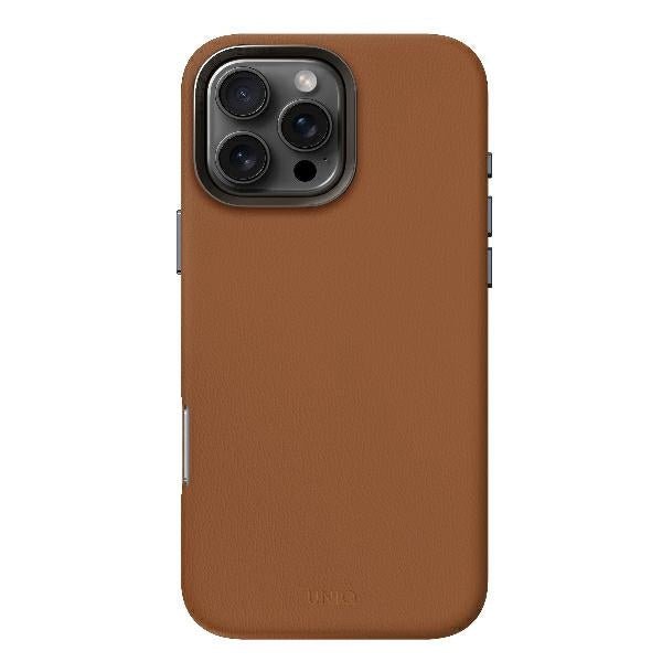 Uniq iPhone 16 Pro Max Lyden MagClick Σκληρή Θήκη με Επένδυση Συνθετικού Δέρματος και MagSafe - Caramel