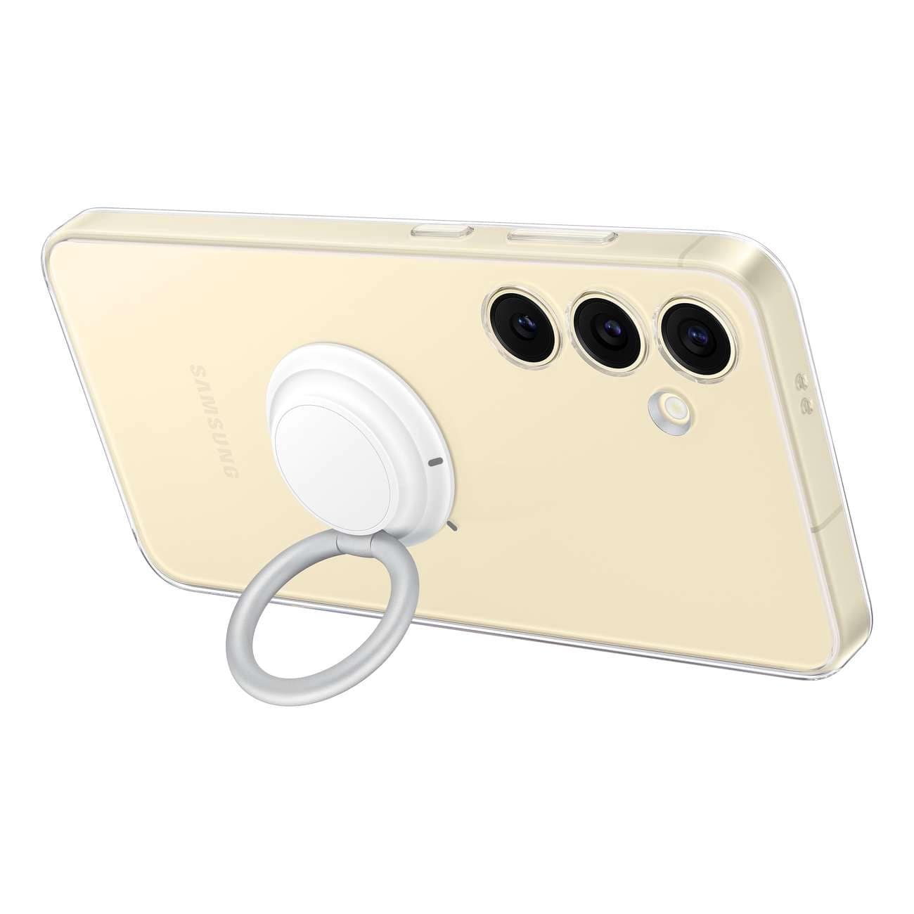 Samsung Gadget Case - Samsung Galaxy S24+ Θήκη Σιλικόνης με Πολυλειτουργική Λαβή / Stand - Clear - EF - XS926CTEGWW