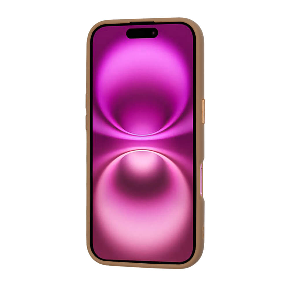 Techsuit iPhone 16 Plus - HaloFrost Series MagSafe - Σκληρή Θήκη με Πλαίσιο Σιλικόνης - Sandstone Brown