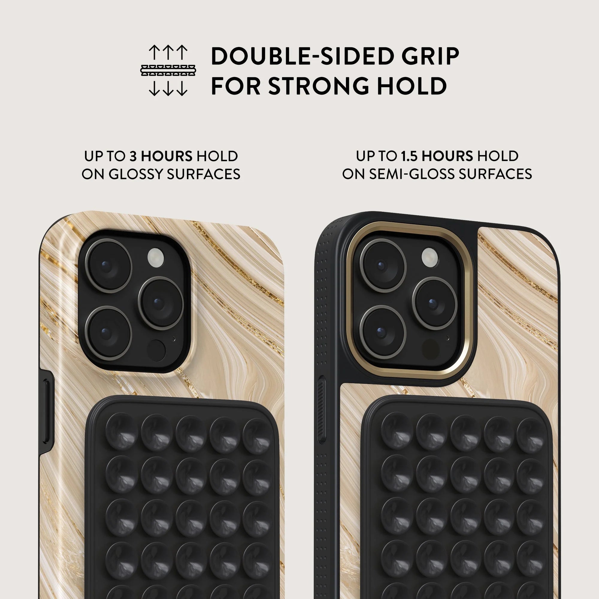 Burga StickPad Αξεσουάρ Στερέωσης Κινητού με Ενσωματωμένες Βεντούζες - Black