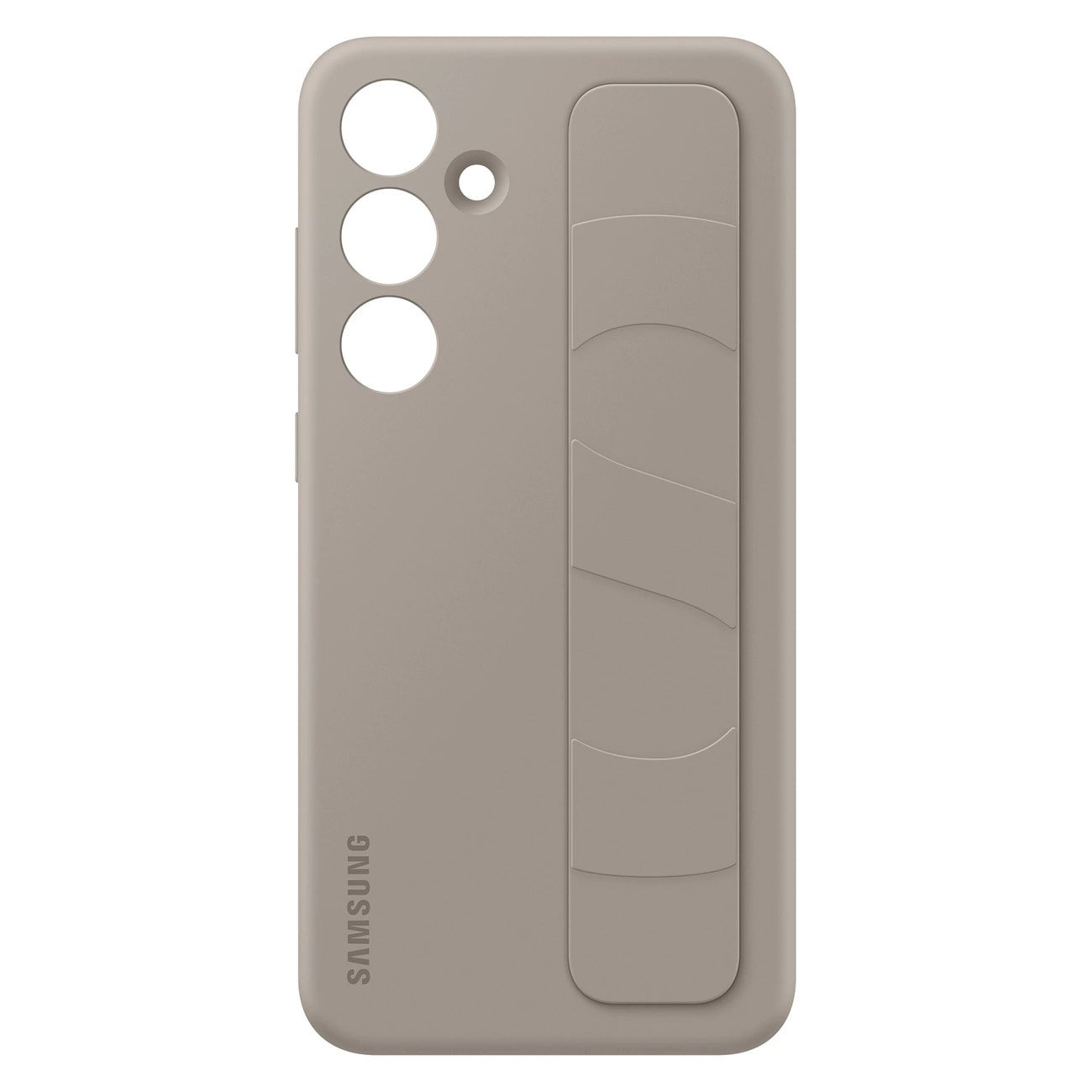 Samsung Standing Grip - Samsung Galaxy S24 Θήκη Σιλικόνης με Finger Holder / Stand - Taupe - EF - GS921CUEGWW