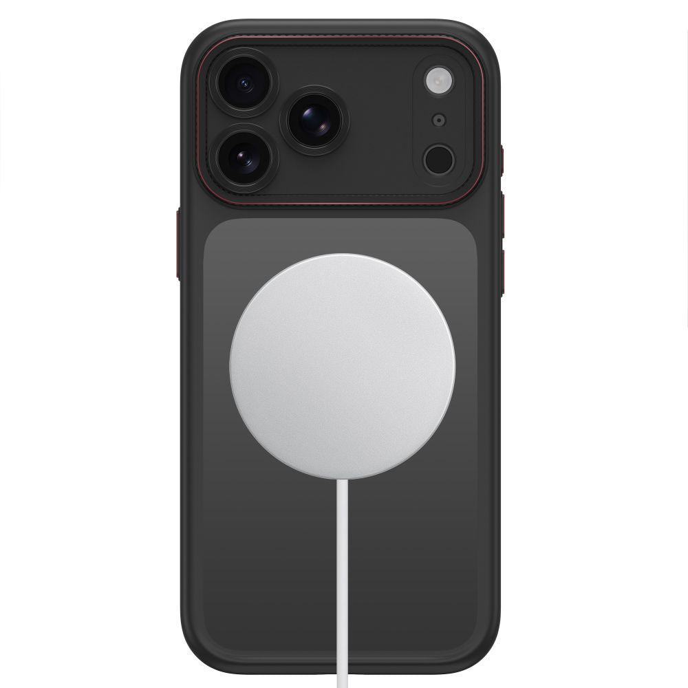Tech-Protect iPhone 18 Pro / iPhone 17 Pro - Σκληρή Θήκη με Πλαίσιο Σιλικόνης MagSafe - MagCam - Matte Black / Red