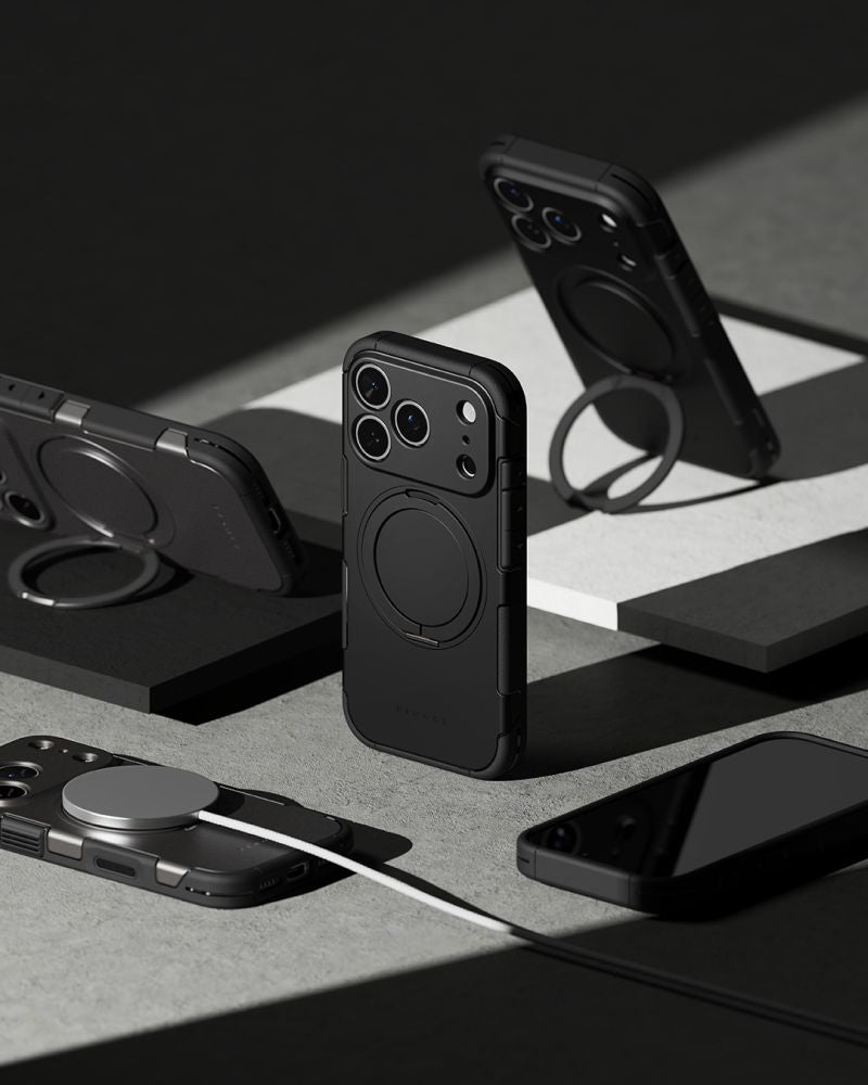 Ringke iPhone 18 Pro / iPhone 17 Pro - Σκληρή Θήκη με Πλαίσιο Σιλικόνης και MagSafe / Σταντ - Alles Magnetic - Black