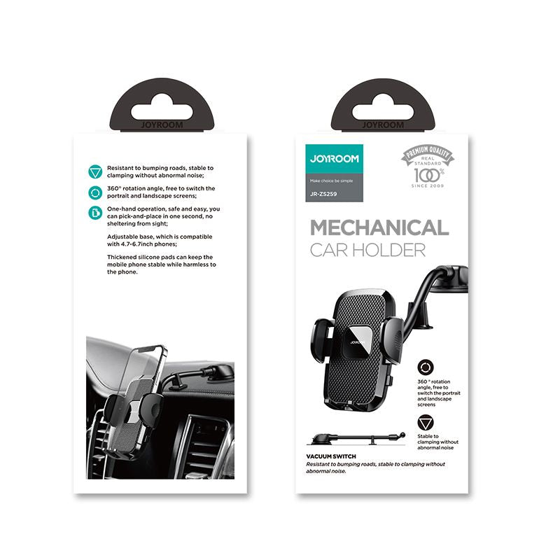 Joyroom Long Arm Mechanical Universal Βάση Αυτοκινήτου - Black - JR - ZS259