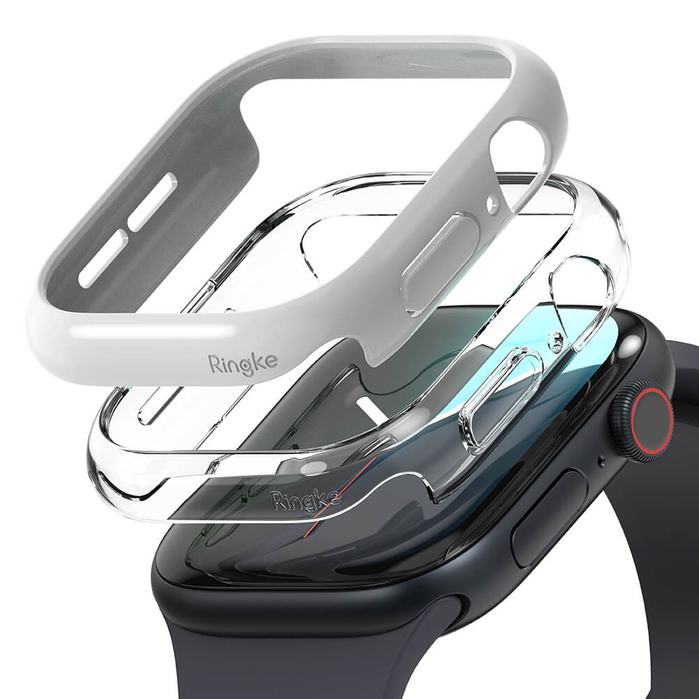 Ringke Θήκη Apple Watch 10/11 - 46mm Slim - 2 Τεμάχια - Διάφανη - Light Gray / Διάφανη