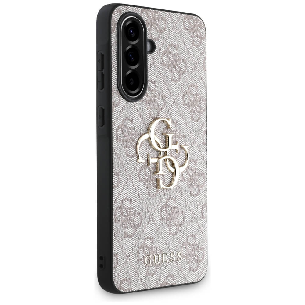 Guess Samsung Galaxy A36 5G - Big 4G Logo Classic Logo - Σκληρή Θήκη με Επένδυση από Οικολογικό Δέρμα - Pink - GUHCSA364GMGPI
