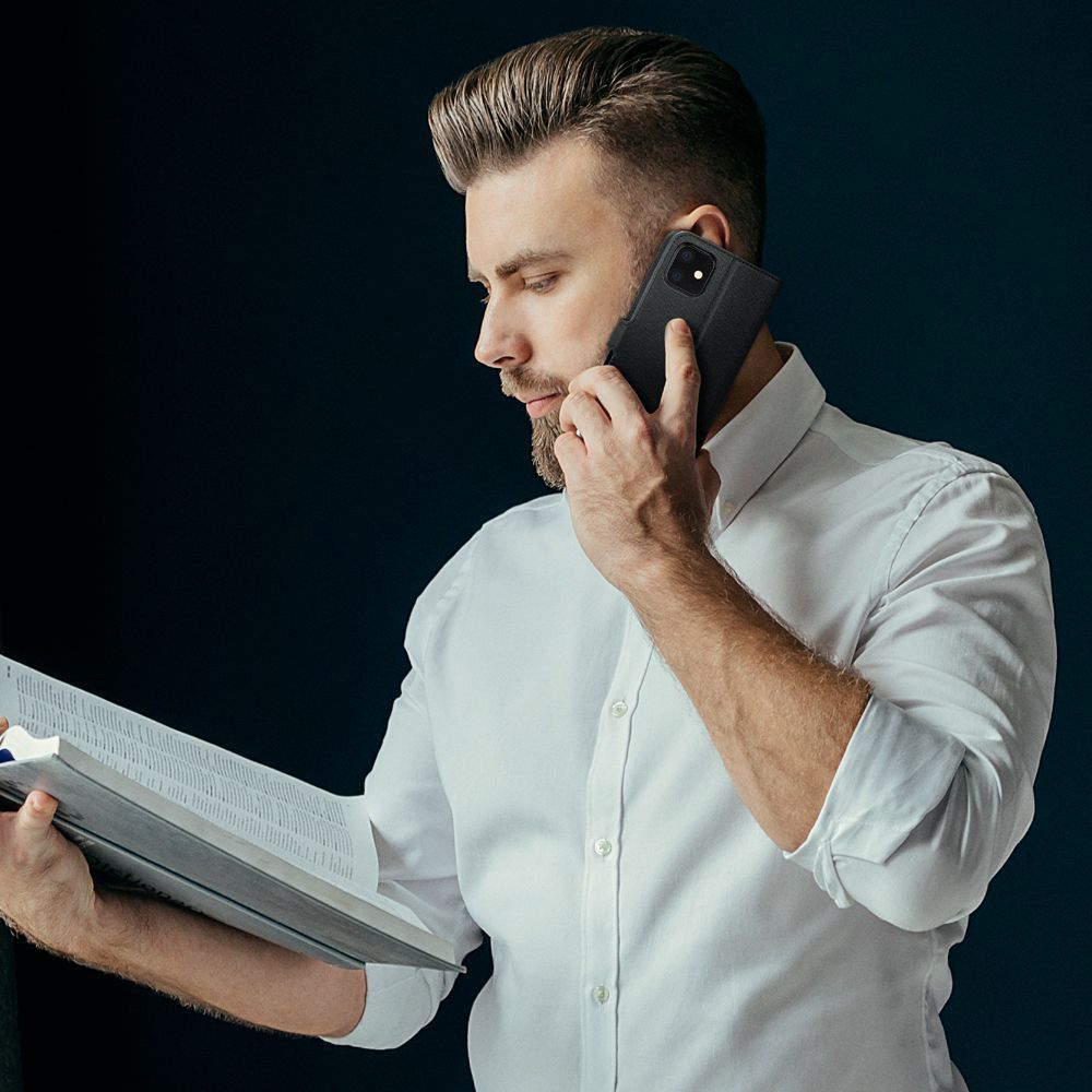 Tech - Protect iPhone 12 / iPhone 12 Pro Θήκη Πορτοφόλι Stand από Δερματίνη με Αποσπώμενη θήκη MagSafe - Black