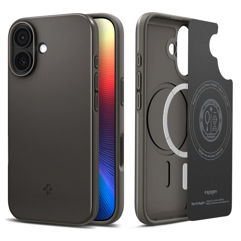 Spigen iPhone 17 - Thin Fit Mag - Σκληρή Θήκη με MagSafe - Gunmetal