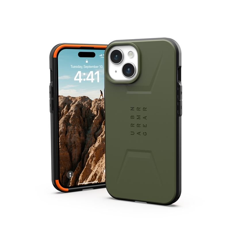 UAG iPhone 15 Civilian MagSafe Σκληρή Θήκη με MagSafe - Olive Drab