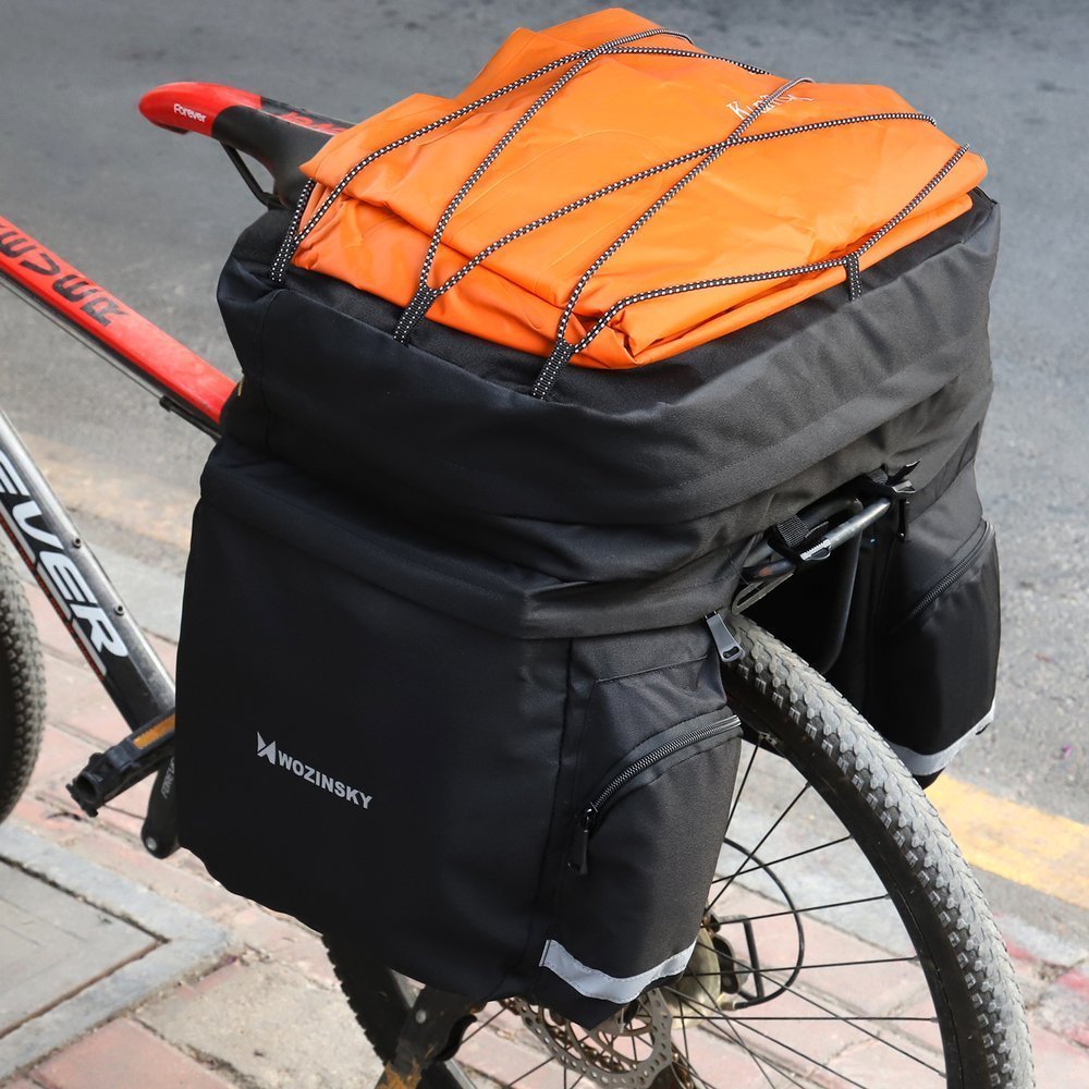 Wozinsky Bicycle Bike Pannier Bag - Τσάντα Αποθήκευσης για Σχάρα Ποδηλάτου 60L - Black - WBB13BK