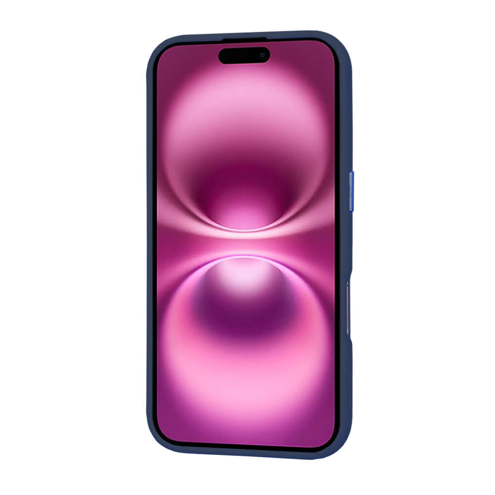 Techsuit iPhone 16 Plus - HaloFrost Series MagSafe - Σκληρή Θήκη με Πλαίσιο Σιλικόνης - Deep Blue