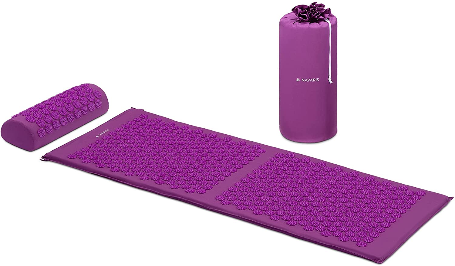 Navaris 2 - in - 1 Acupressure Mat and Pillow Set Σετ 2 σε 1 Χαλάκι και Μαξιλάρι Μασάζ - Purple - 52759.26.26