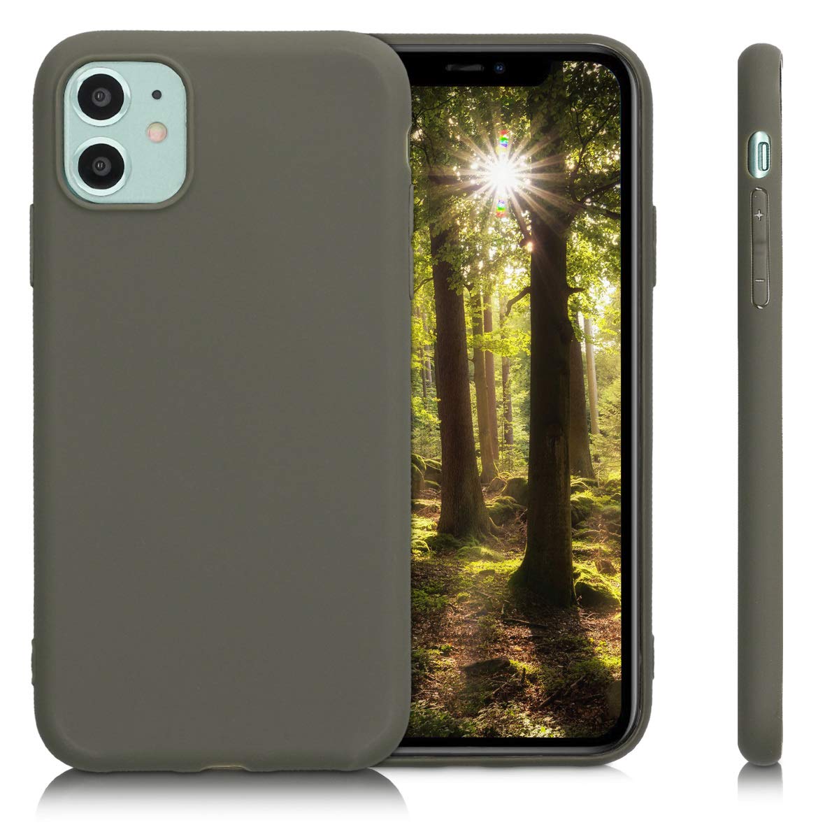 KW iPhone 11 Θήκη Σιλικόνης TPU - Olive Green Matte - 49787.101