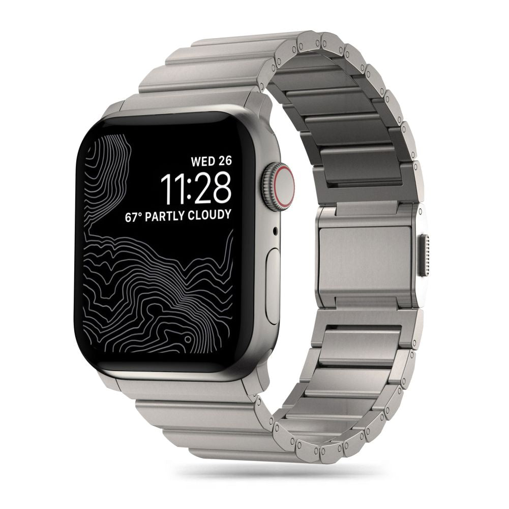 Tech - Protect Λουράκι Apple Watch 8/9/10/11 - SE (1/2/3) - Ultra (1/2/3) – 44/45/46/49mm SteelBand από Ανοξείδωτο Ατσάλι - Titanium