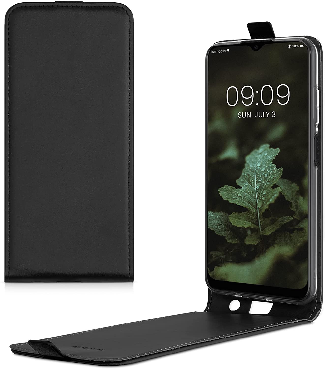 KW Samsung Galaxy A03s Θήκη Δερματίνη Flip - Black - 56520.01