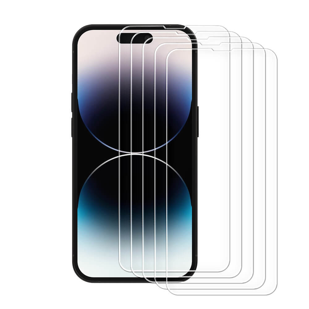 Joyroom iPhone 14 Pro Max Knight Series 2.5D 9H Full Screen Tempered Glass Σετ με 5 Αντιχαρακτικά Γυαλιά Οθόνης - Clear - JR - DH08