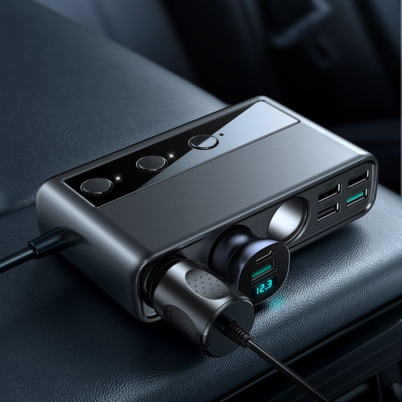 Joyroom Multi - Port Car Cigarette Lighter Φορτιστής Αυτοκινήτου Γρήγορης Φόρτισης PD154W - Black - JR - CL06