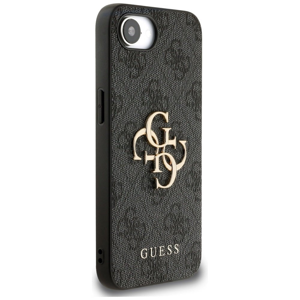 Guess iPhone 16e - 4G Big Logo - Θήκη με Επένδυση Συνθετικού Δέρματος - Black - GUHCPSE44GMGGR